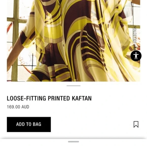 Zara Swim Cover Up Kaftan Sheer Retro Geo Print Loose Boho Pattern Beach Medium - Picture 3 of 15